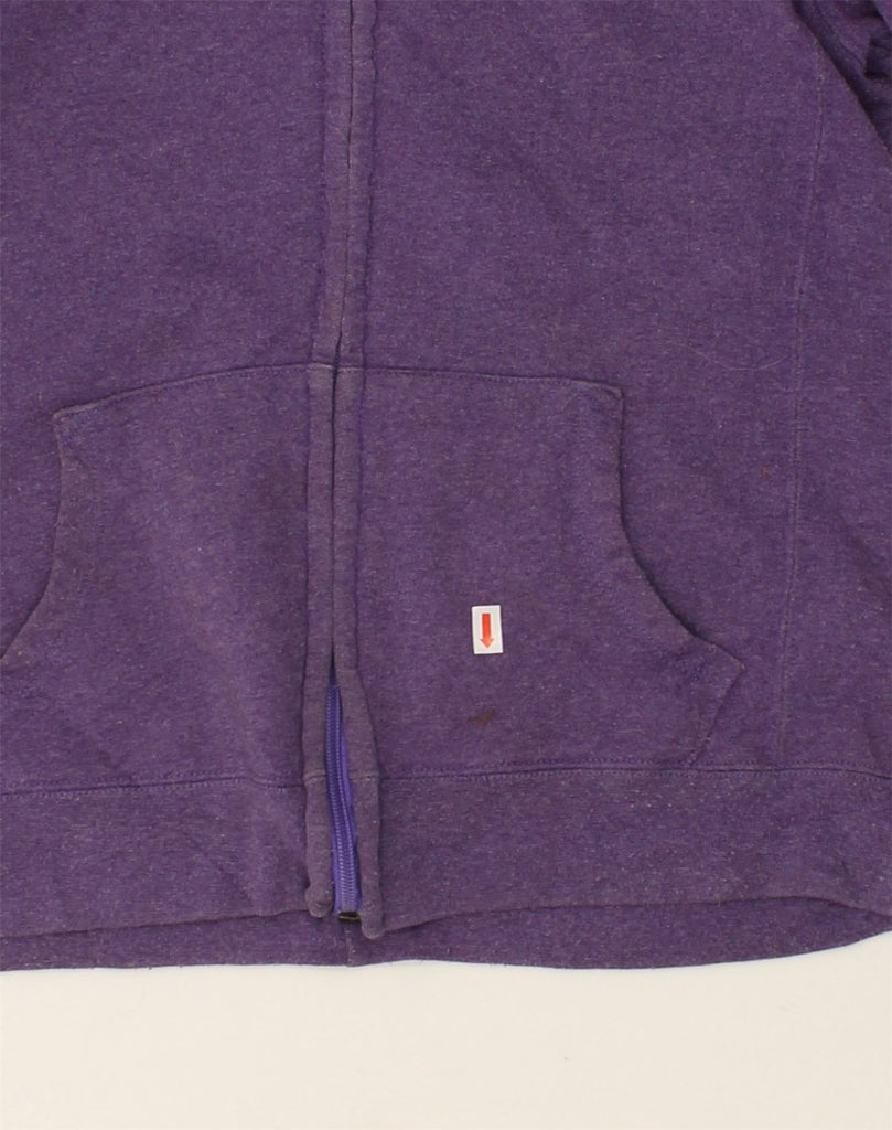 CHAMPION Womens Zip Hoodie Sweater UK 14 Medium Purple Cotton | Vintage Champion | Thrift | Second-Hand Champion | Used Clothing | Messina Hembry 