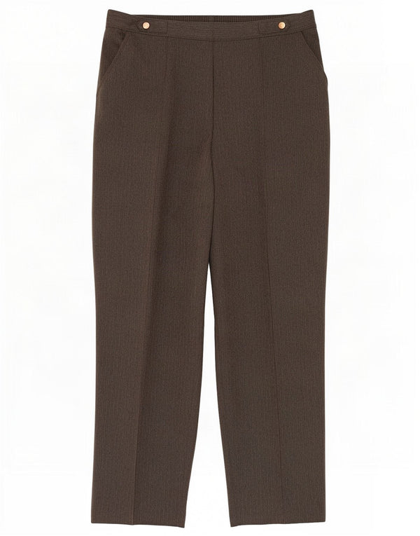 Marks & Spencer Womens Casual Trousers UK 14 Large W32 L29 Khaki