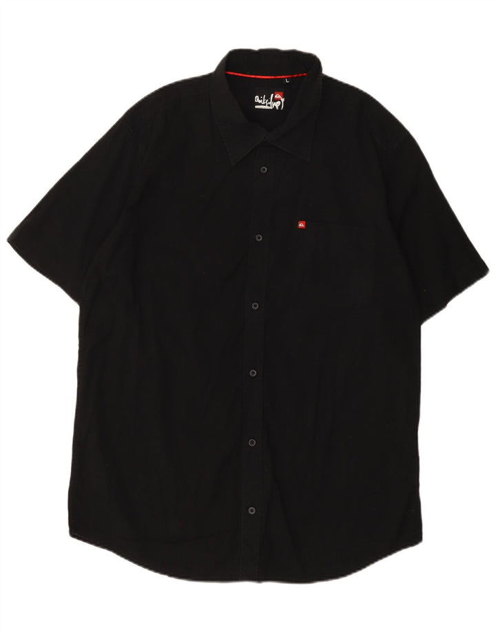 Quiksilver Mens Short Sleeve Shirt Large Black