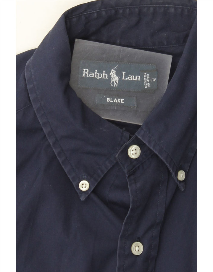 Ralph Lauren Mens Blake Shirt Medium Navy Blue Cotton