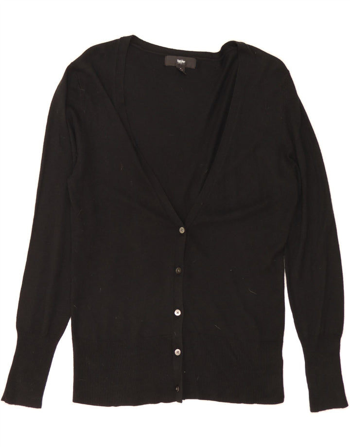 MOSSIMO Womens Cardigan Sweater UK 12 Medium Black Nylon Vintage Mossimo and Second-Hand Mossimo from Messina Hembry 