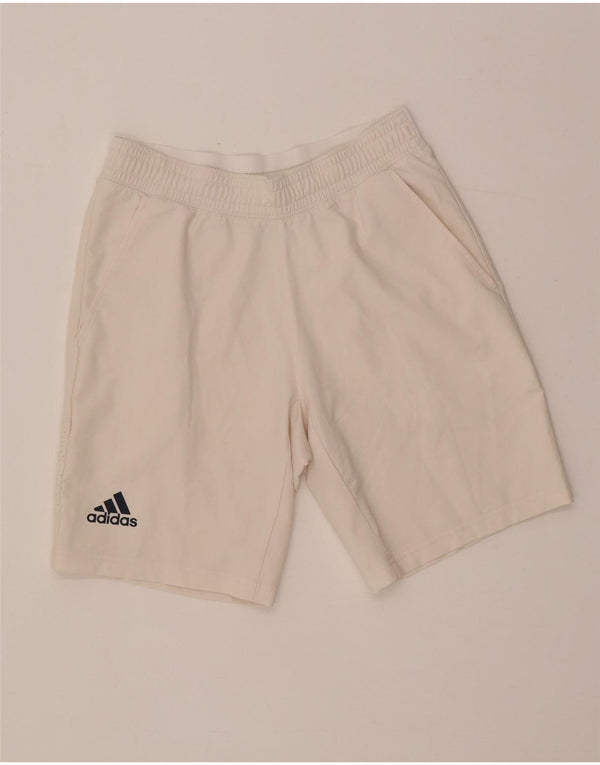 Adidas Mens Sport Shorts Small Off White Polyester