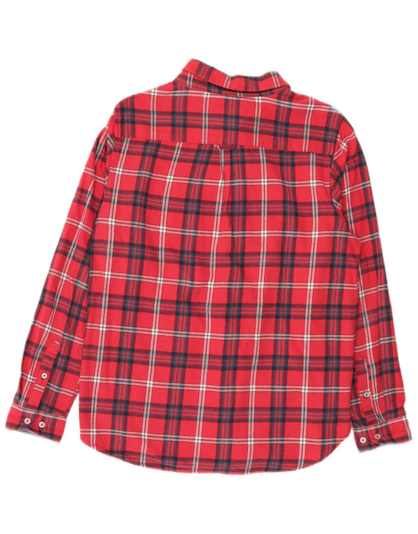 Crew Clothing Womens Relaxed Fit Flannel Shirt UK 12 Medium Red Check