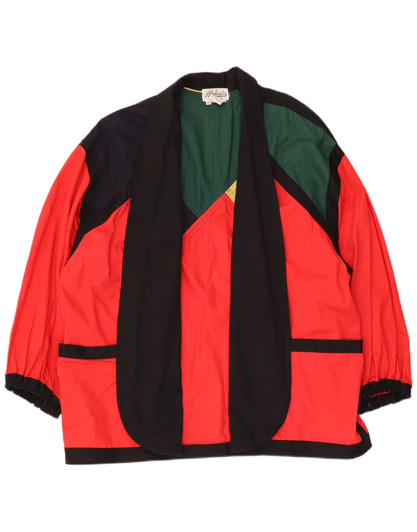 Vintage Womens Longline Oversized Blazer Jacket IT 44 Medium Multicoloured
