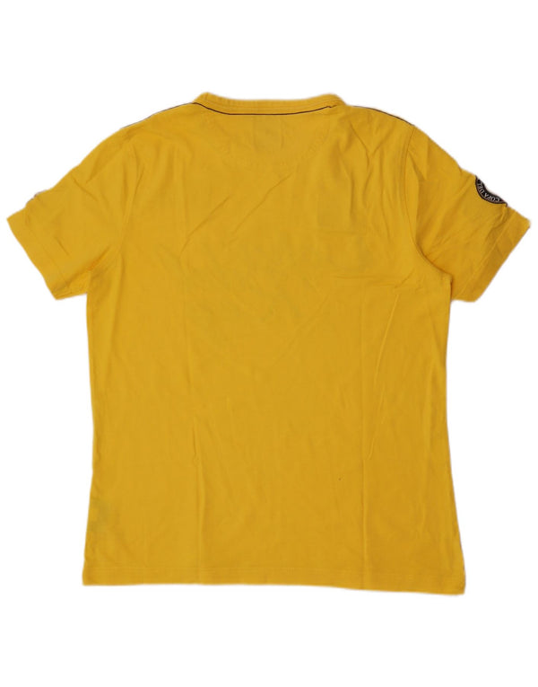 Gaastra Mens Graphic T-Shirt Top Large Yellow Cotton
