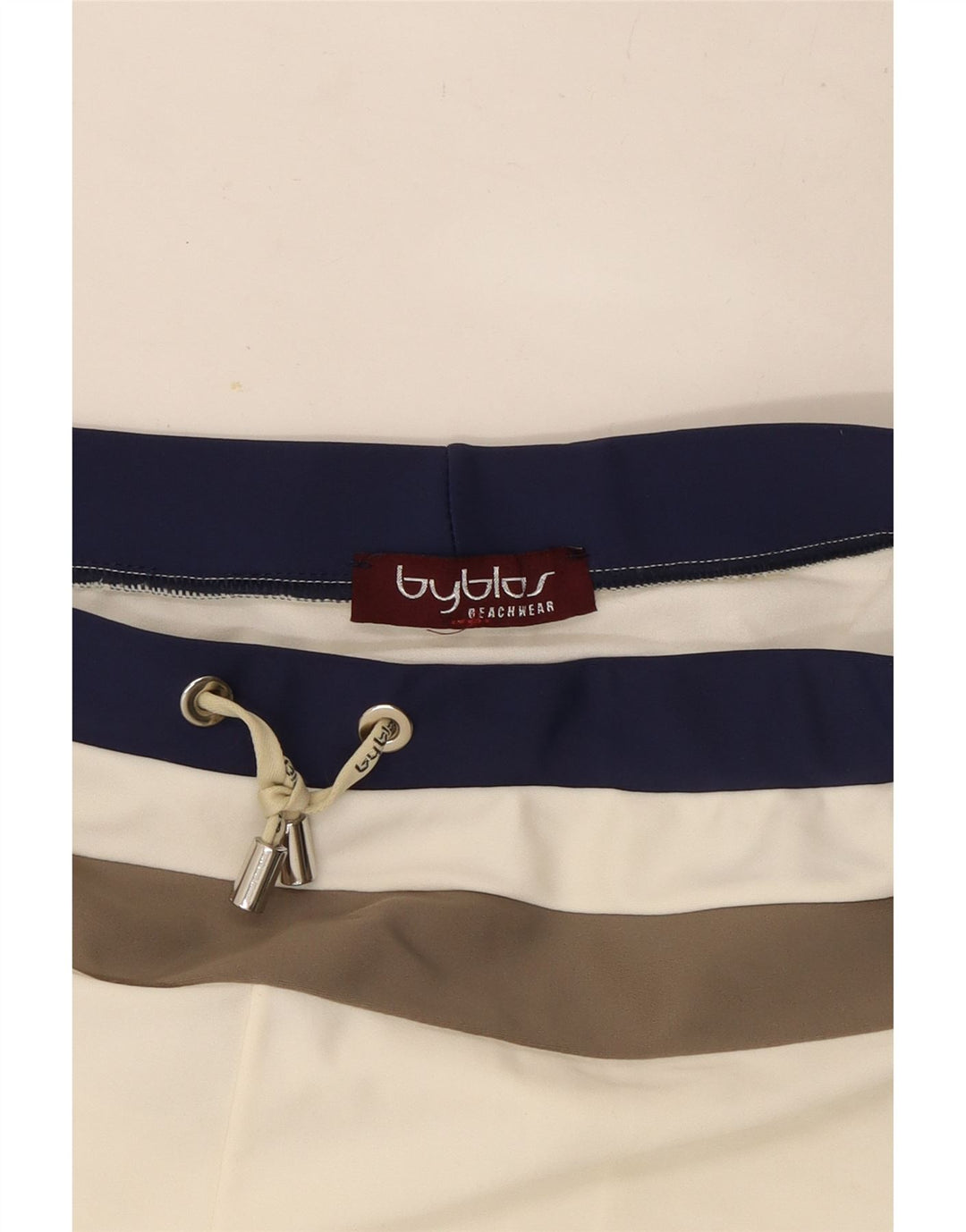 Byblos Womens Swimming Shorts UK 14 Medium White Striped
