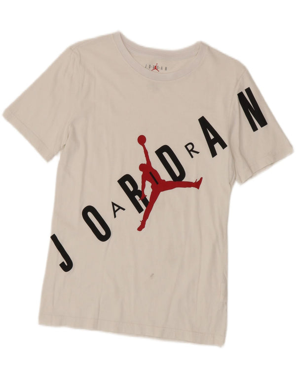 Jordan Boys Graphic T-Shirt Top 12-13 Years White Cotton
