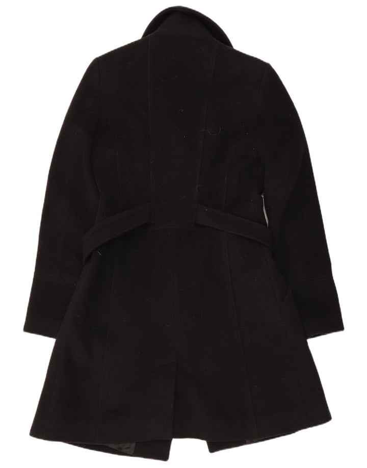 Reiss Womens Oversized Overcoat UK 10 Small Black Wool
