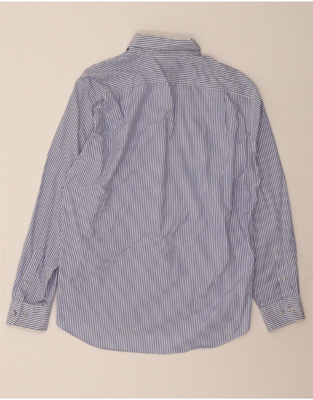 NAUTICA Mens Shirt Large Blue Pinstripe Cotton Vintage Nautica and Second-Hand Nautica from Messina Hembry 