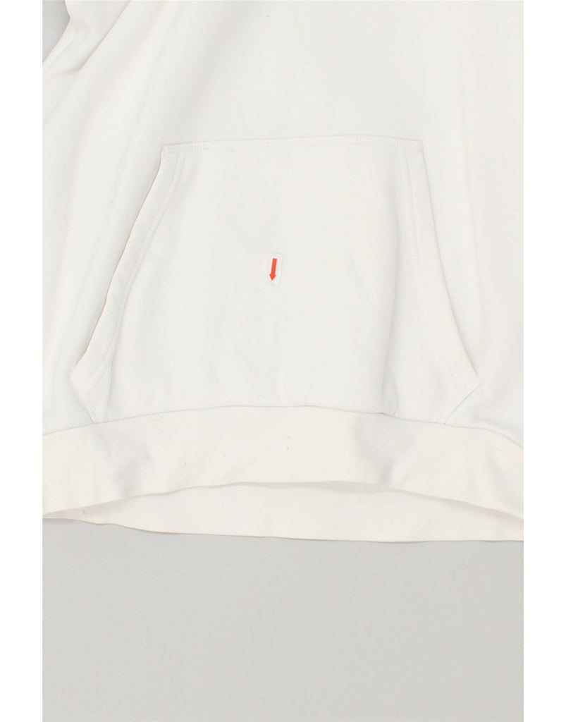 ADIDAS Mens Hoodie Jumper UK 6 XS White Cotton | Vintage Adidas | Thrift | Second-Hand Adidas | Used Clothing | Messina Hembry 