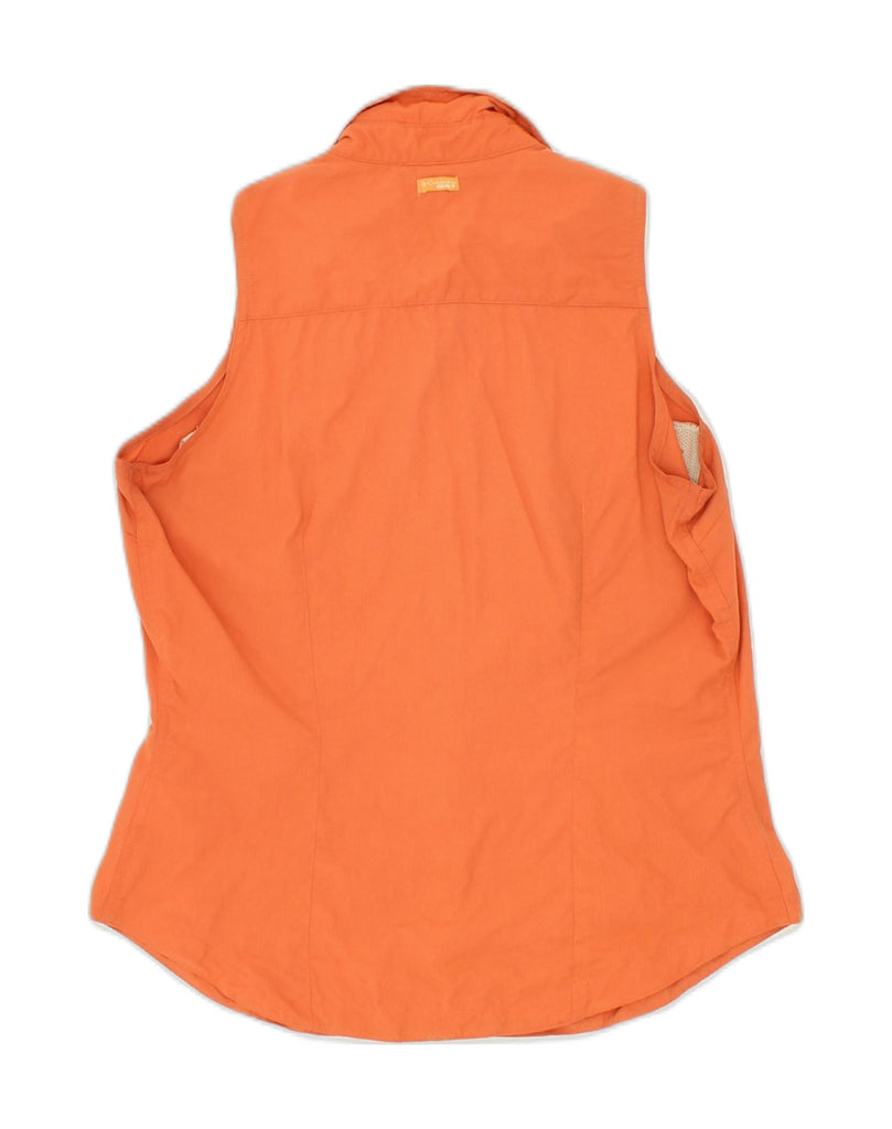 COLUMBIA Womens Sleeveless Shirt Blouse UK 14 Medium Orange Polyamide | Vintage Columbia | Thrift | Second-Hand Columbia | Used Clothing | Messina Hembry 