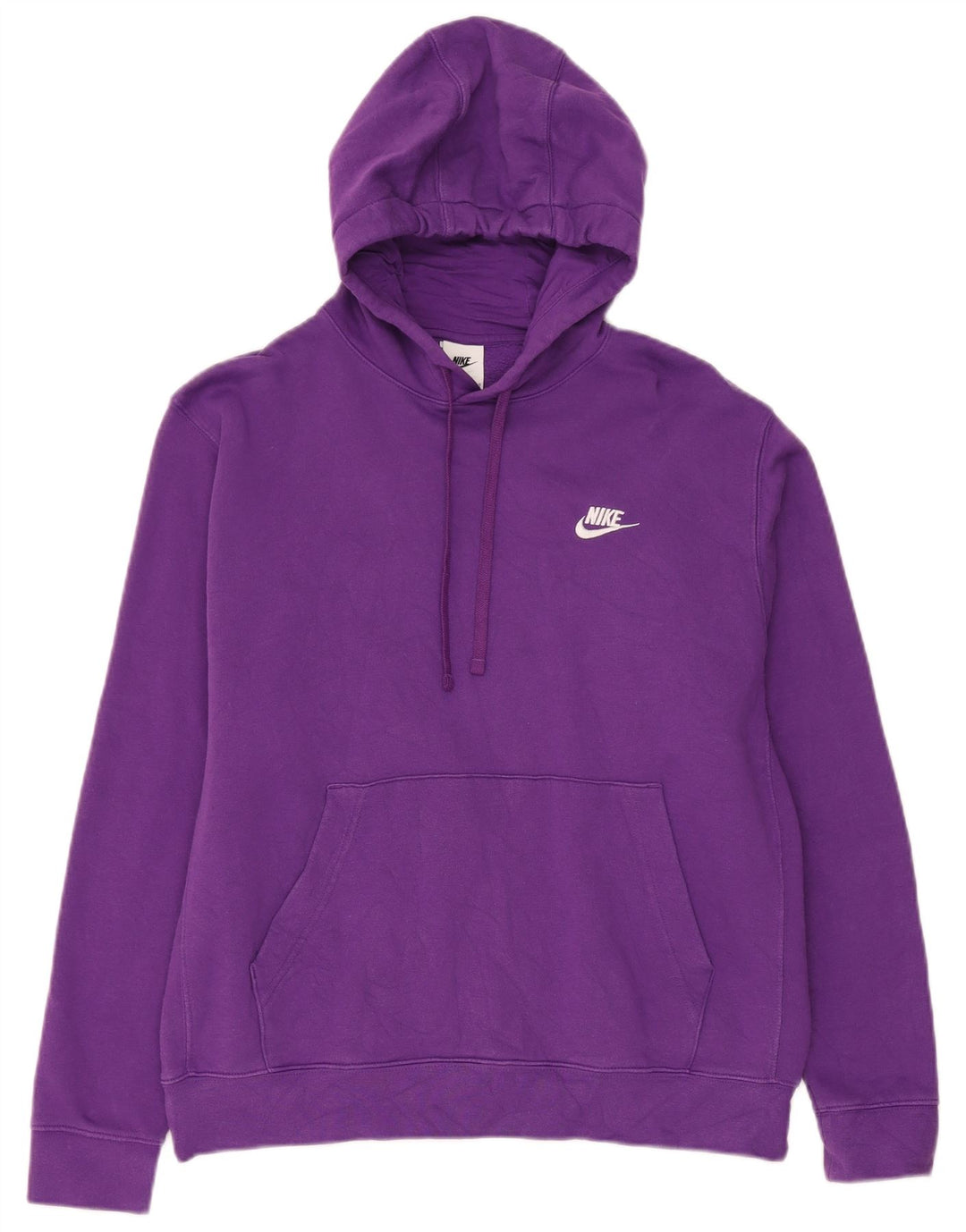 Nike Mens Hoodie Jumper Large Purple Cotton