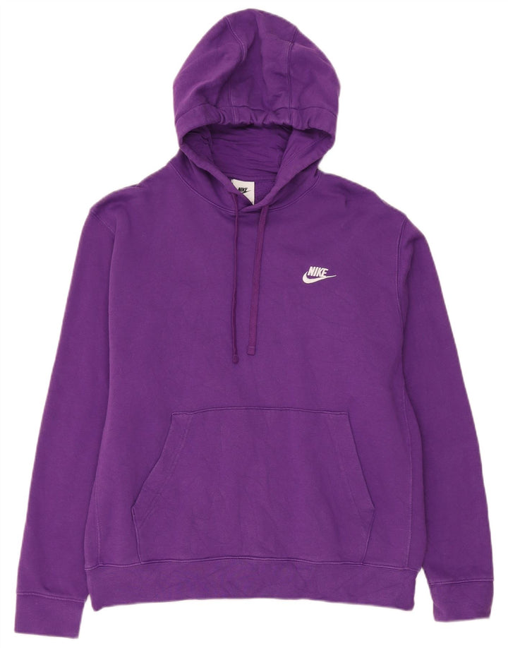 Nike Mens Hoodie Jumper Large Purple Cotton