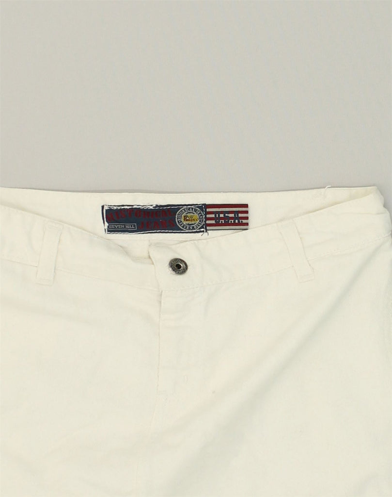 ROY ROGERS Womens Mini Skirt IT 42 Medium W28 White Cotton | Vintage Roy Rogers | Thrift | Second-Hand Roy Rogers | Used Clothing | Messina Hembry 