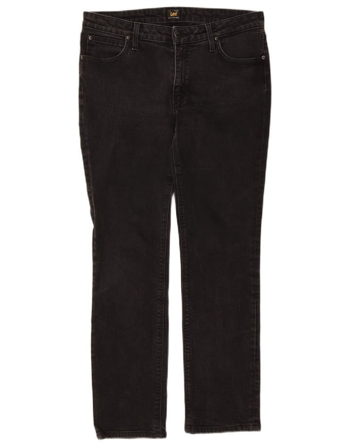 Lee Womens Marion Straight Jeans W30 L27 Black Cotton