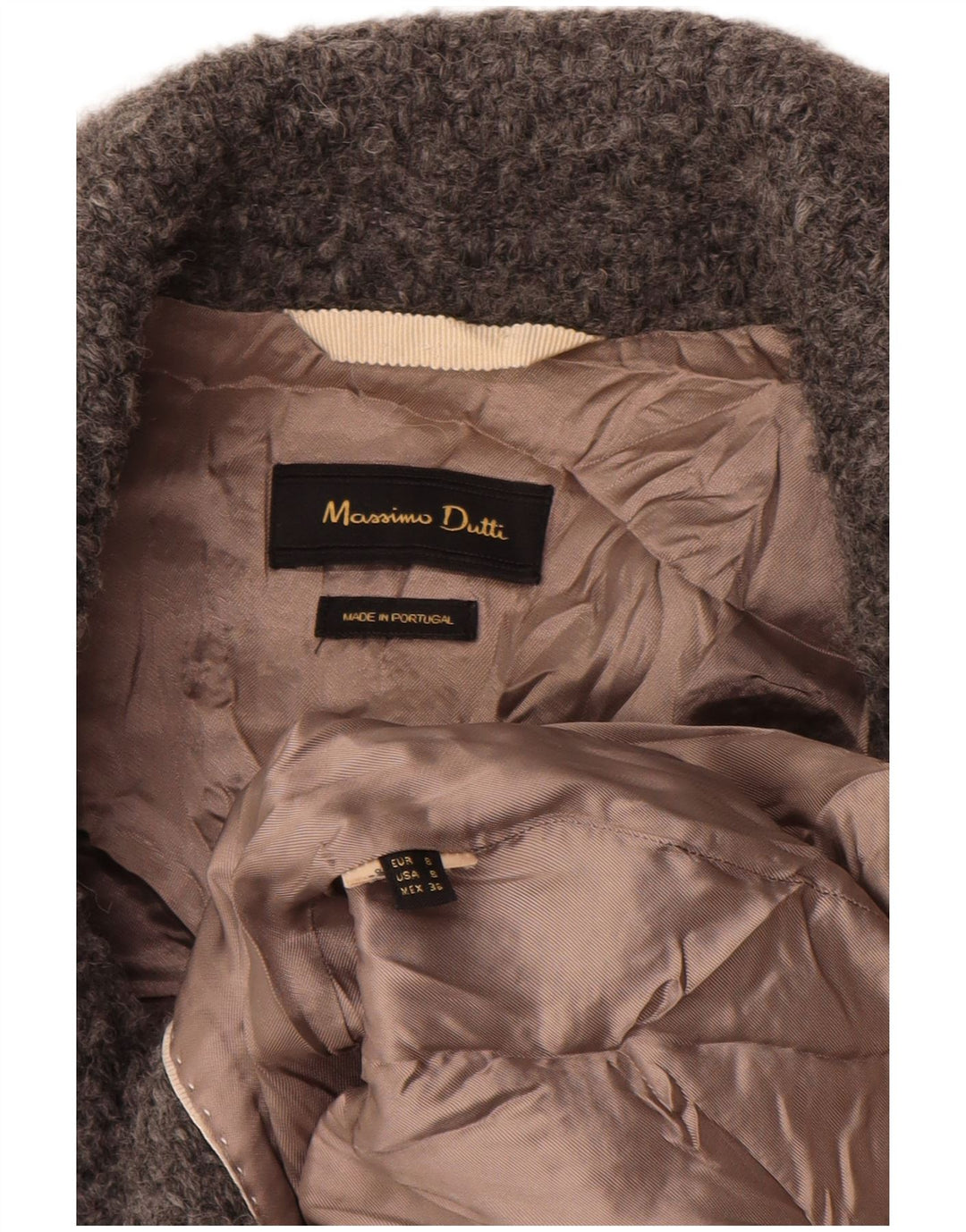 Massimo Dutti Womens Oversized Overcoat UK 10 Small Grey