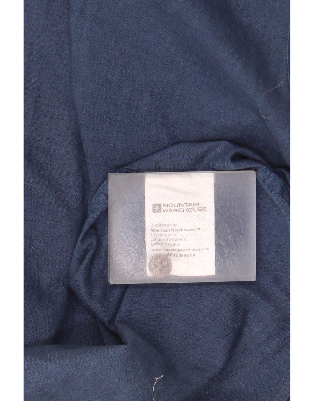 Mountain Warehouse Mens Short Sleeve Shirt Large Navy Blue Cotton