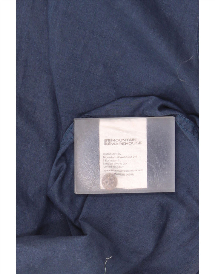 Mountain Warehouse Mens Short Sleeve Shirt Large Navy Blue Cotton