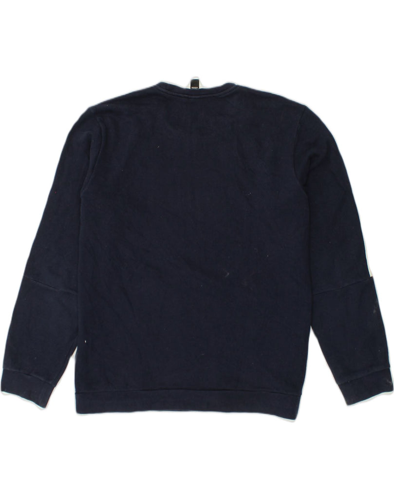 ADIDAS Mens Sweatshirt Jumper Large Navy Blue Cotton | Vintage Adidas | Thrift | Second-Hand Adidas | Used Clothing | Messina Hembry 