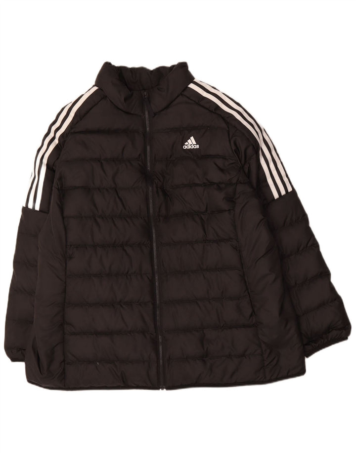 Adidas Womens Padded Jacket UK 24/26 2XL Black Polyester