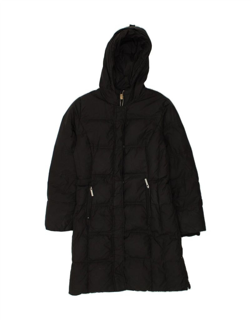 MICHAEL KORS Womens Hooded Padded Coat UK 10 Small Black Nylon | Vintage Michael Kors | Thrift | Second-Hand Michael Kors | Used Clothing | Messina Hembry 