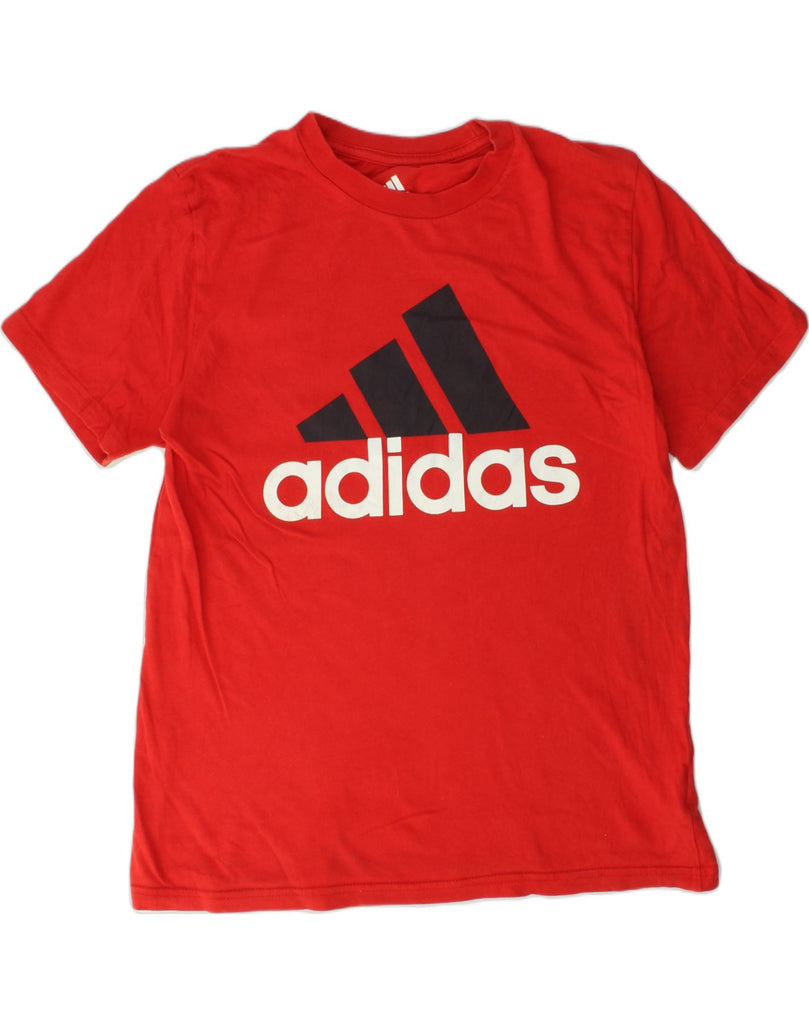 ADIDAS Boys Graphic T-Shirt Top 10-11 Years Medum Red Cotton | Vintage Adidas | Thrift | Second-Hand Adidas | Used Clothing | Messina Hembry 