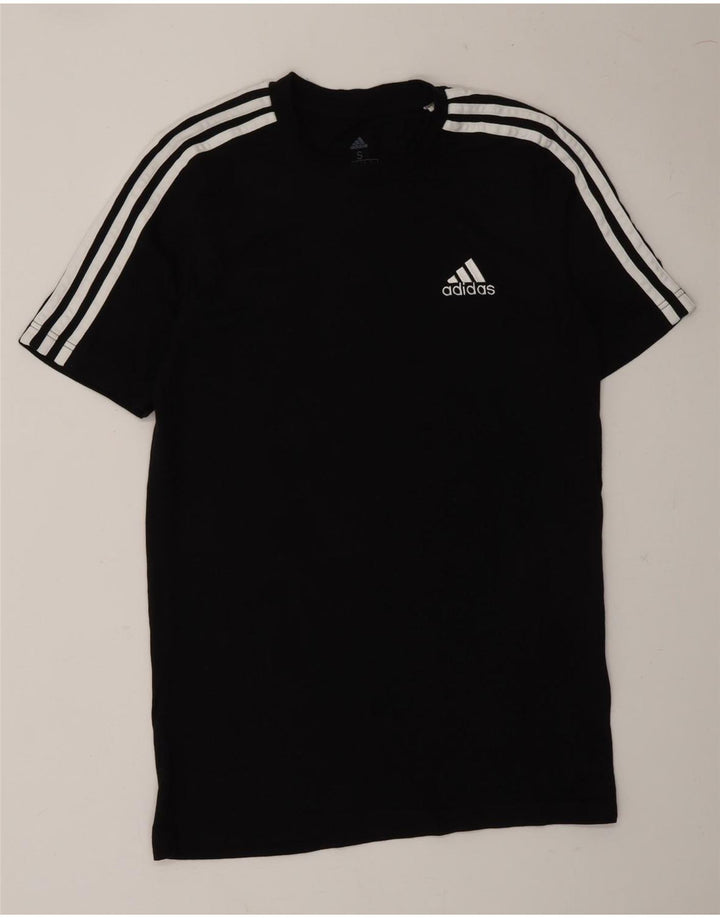 ADIDAS Mens T-Shirt Top Small Black Cotton