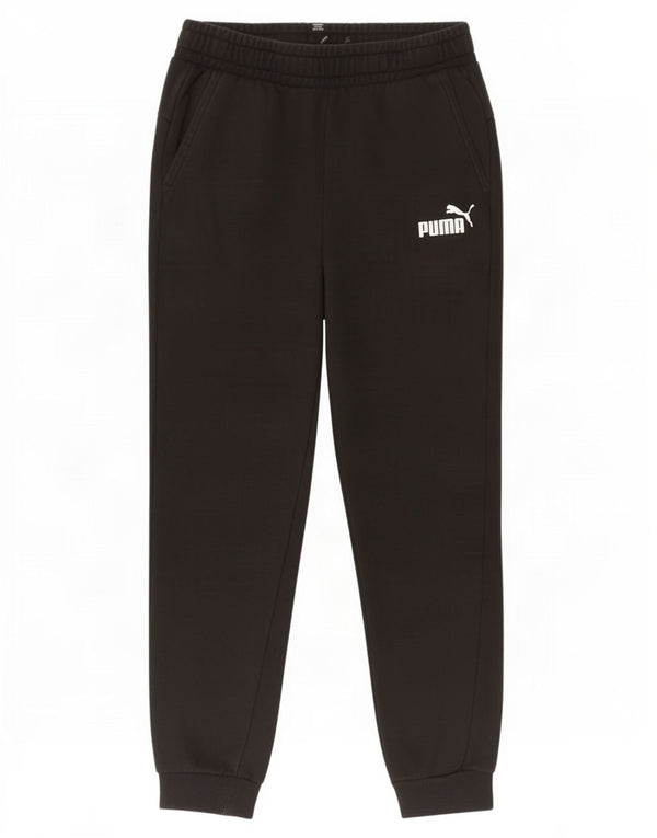 Puma Boys Tracksuit Trousers Joggers 13-14 Years Black Cotton