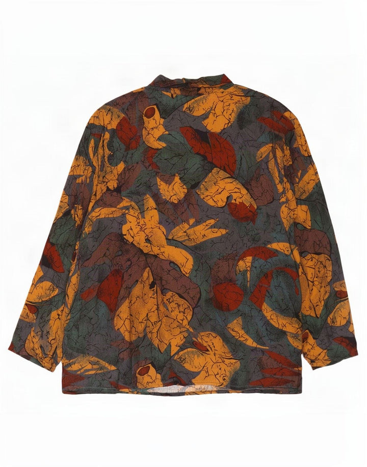 Vintage Womens Shirt Blouse UK 14 Medium Multicoloured Floral