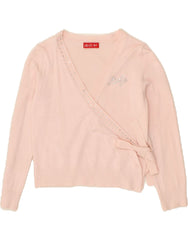 LIU JO Girls Cardigan Sweater 5-6 Years Pink Viscose