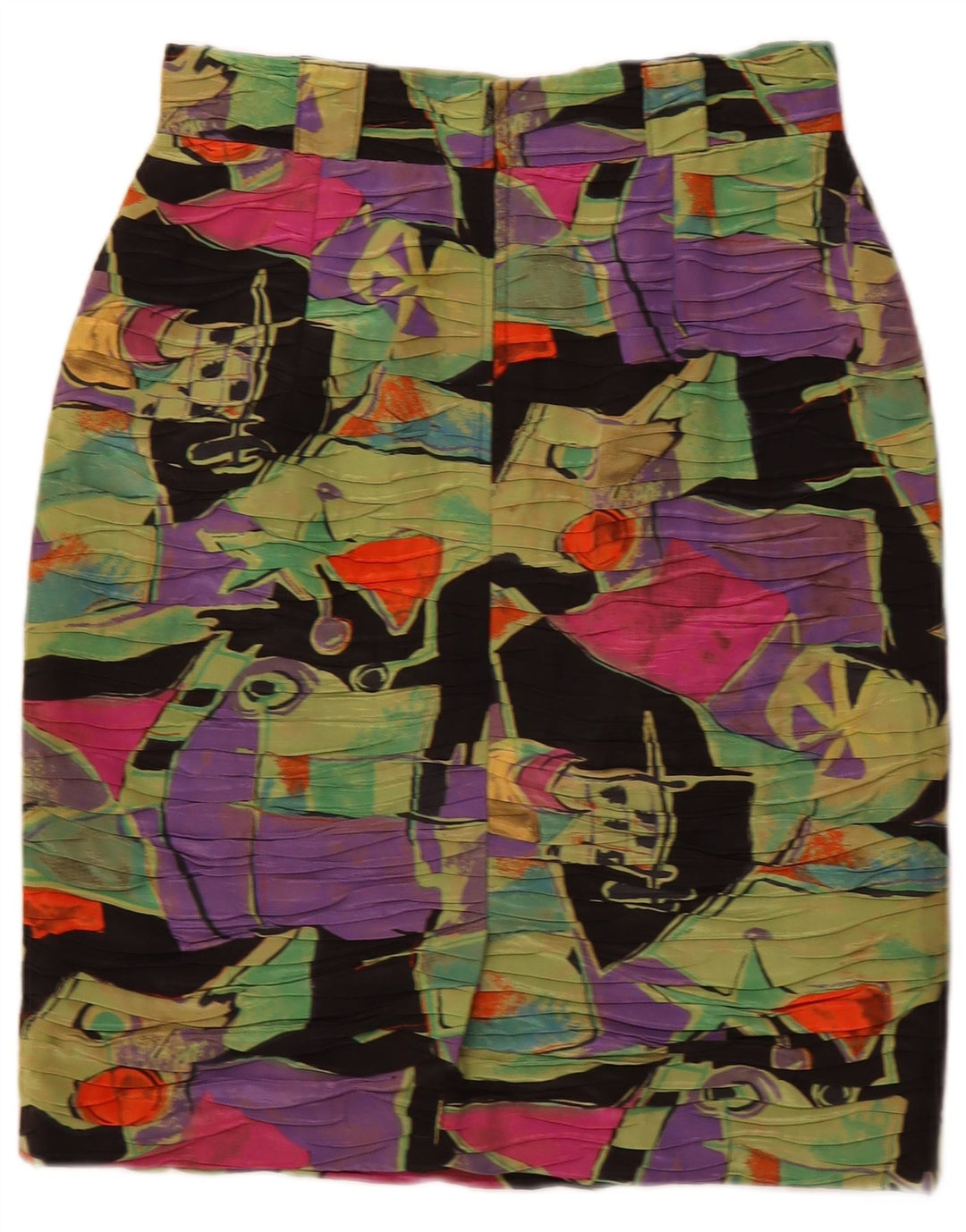 Vintage Womens Abstract Pattern Pencil Skirt EU 38 Medium W28 Multicoloured