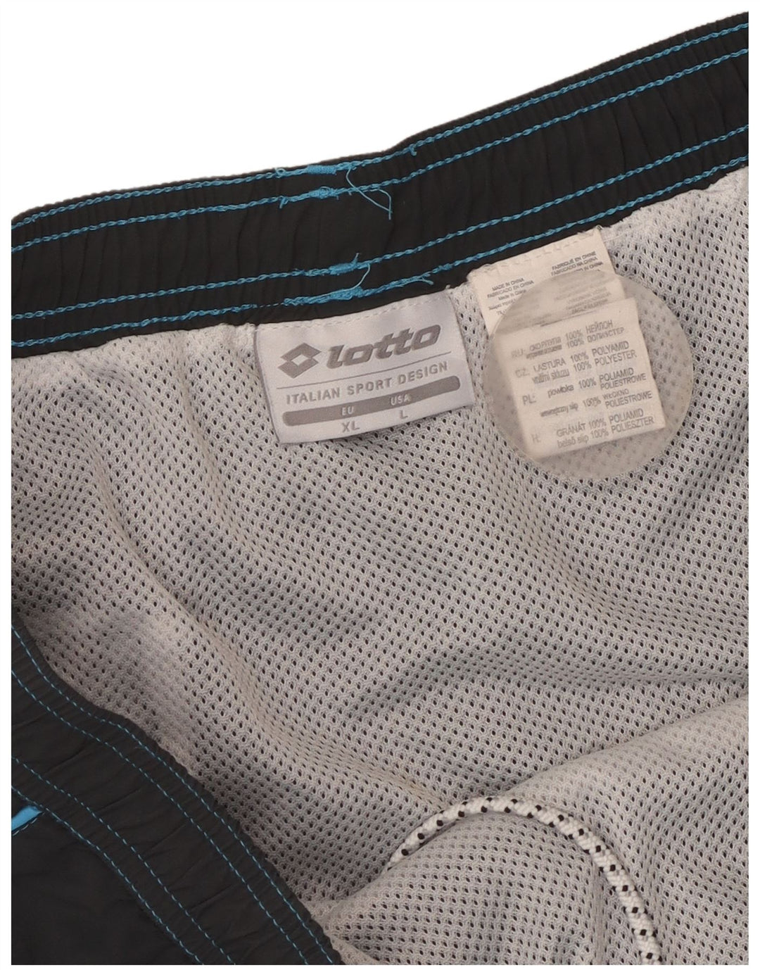 Lotto Mens Swimming Shorts Large W36 L5 Grey Polyamide
