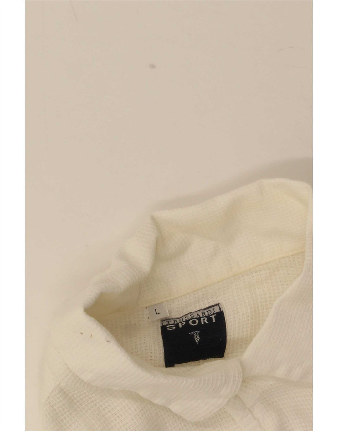 Trussardi Mens 3/4 Sleeve Overshirt Shirt Large White