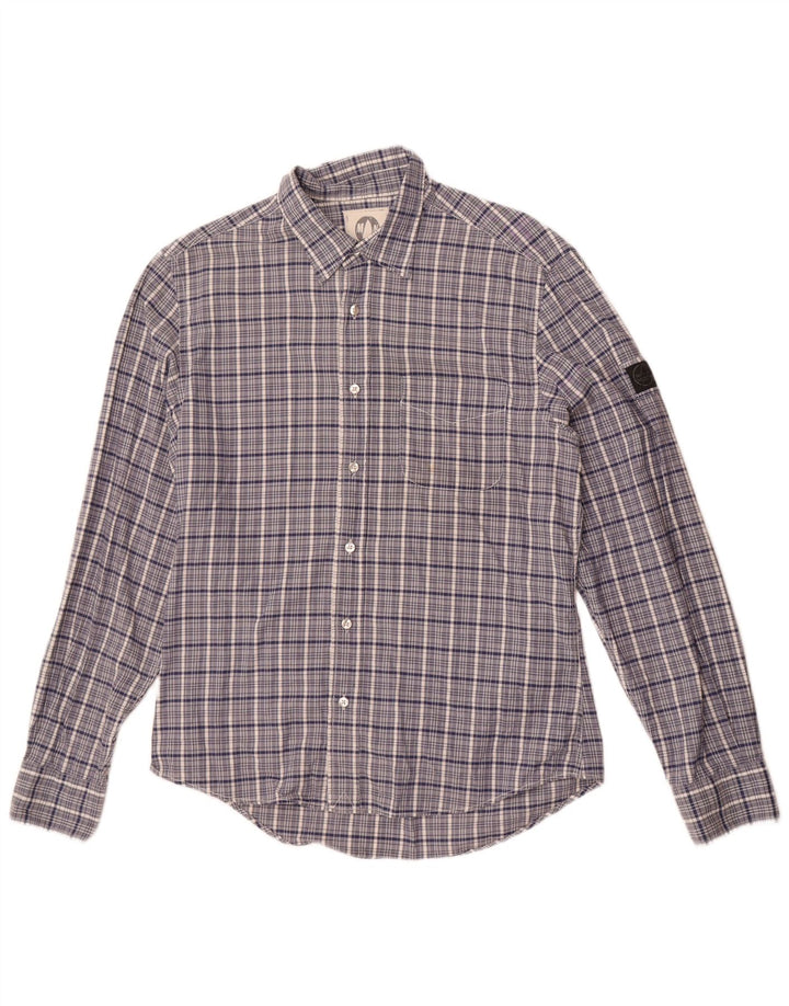 Murphy & Nye Mens Sailmakers Custom Fit Shirt Large Blue Check Cotton