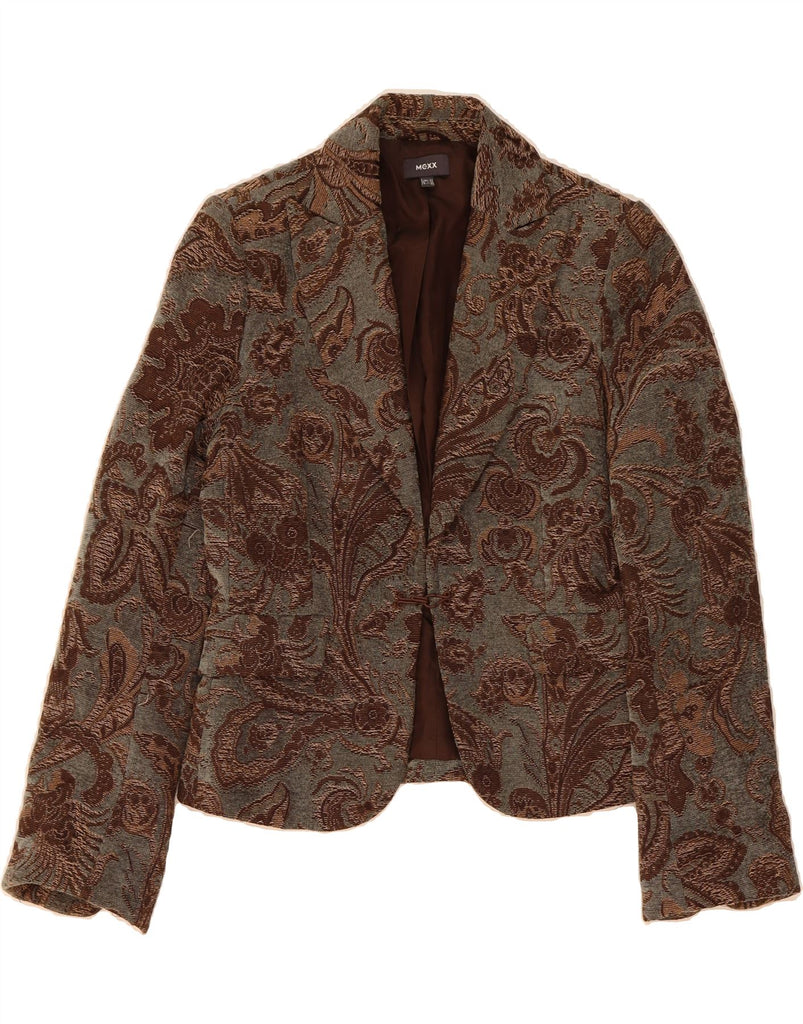 MEXX Womens Blazer Jacket UK 16 Large Green Paisley Polyester Vintage Mexx and Second-Hand Mexx from Messina Hembry 