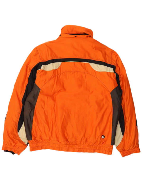 Colmar Mens Padded Ski Jacket IT 52 Large Orange Colourblock Sports
