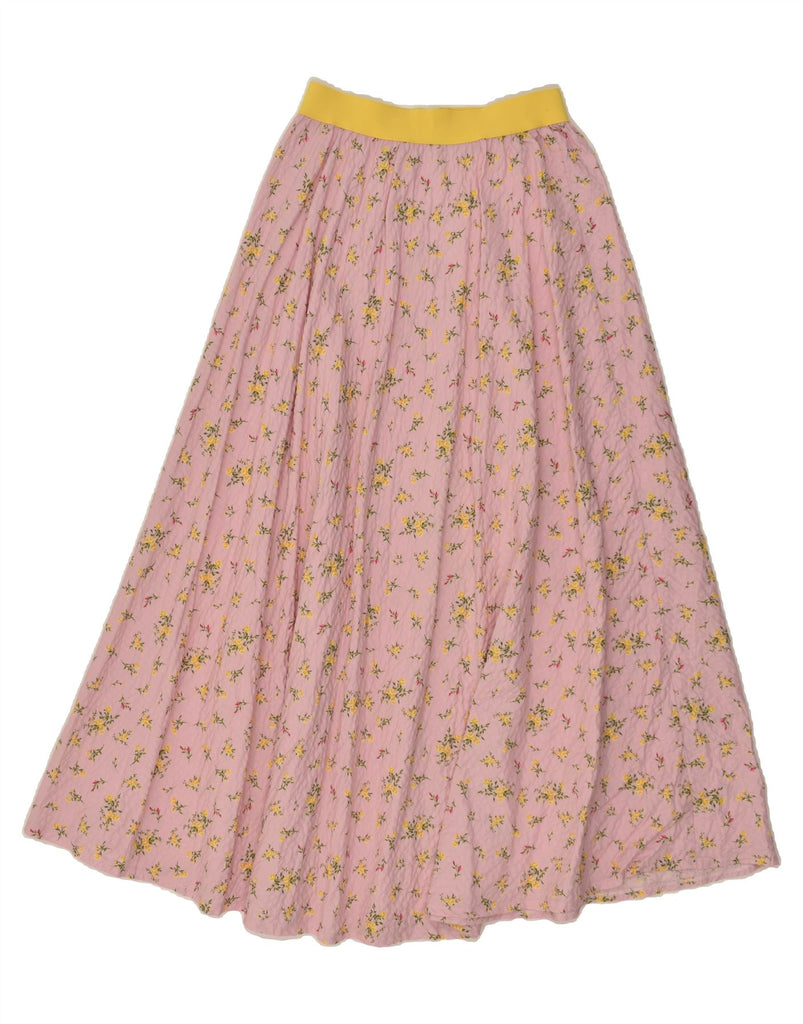 VINTAGE Womens Flared Skirt W28 Medium Pink Floral | Vintage Vintage | Thrift | Second-Hand Vintage | Used Clothing | Messina Hembry 