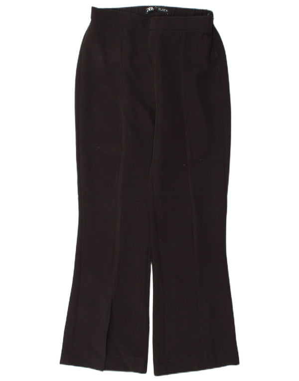 Zara Womens Bootcut Casual Trousers Small W26 L26 Black Polyester
