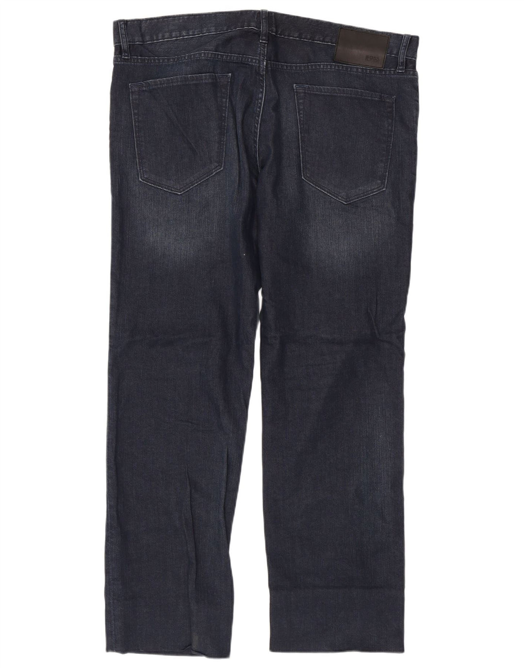 Hugo Boss Mens Straight Jeans W38 L31 Navy Blue Cotton
