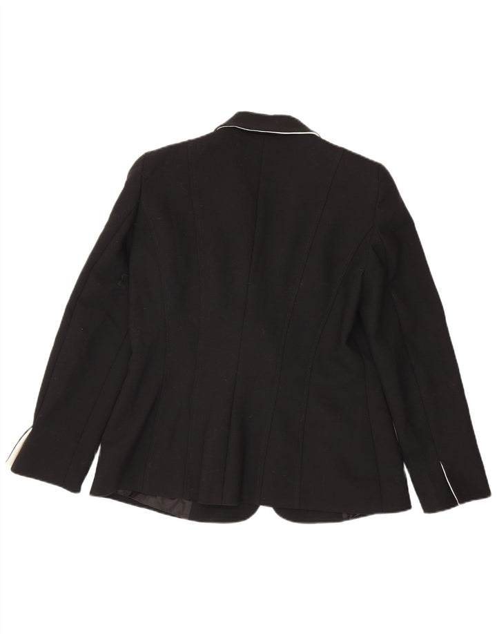 Luisa Spagnoli Womens Blazer Jacket IT 46 Large Black Polyester