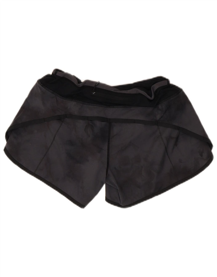Lululemon Womens Sport Shorts US 6 Medium Grey Tie Dye Polyester