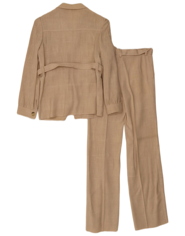 Vintage Womens 4 Button 2 Piece Suit IT 36 XS W26 L30 Beige Viscose