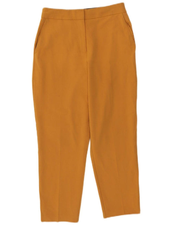 Topshop Womens Petite Slim Cropped Trousers UK 8 Small W27 L23 Yellow