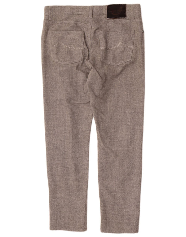 Jacob Cohen Mens Slim Casual Trousers W34 L29 Grey Virgin Wool