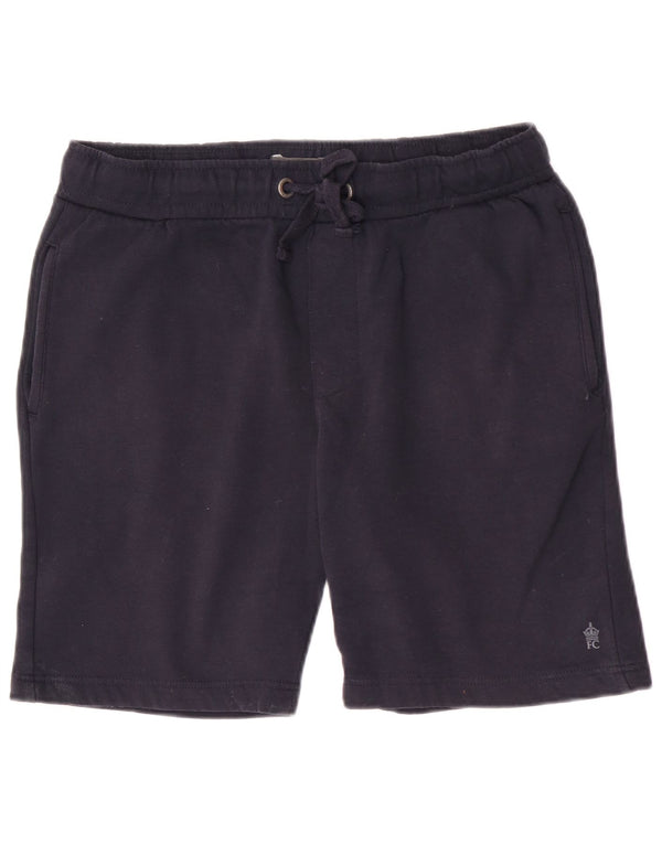 French Connection Mens Sport Shorts Large Navy Blue Cotton