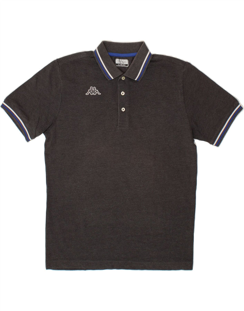 KAPPA Mens Polo Shirt Large Grey Vintage Kappa and Second-Hand Kappa from Messina Hembry 