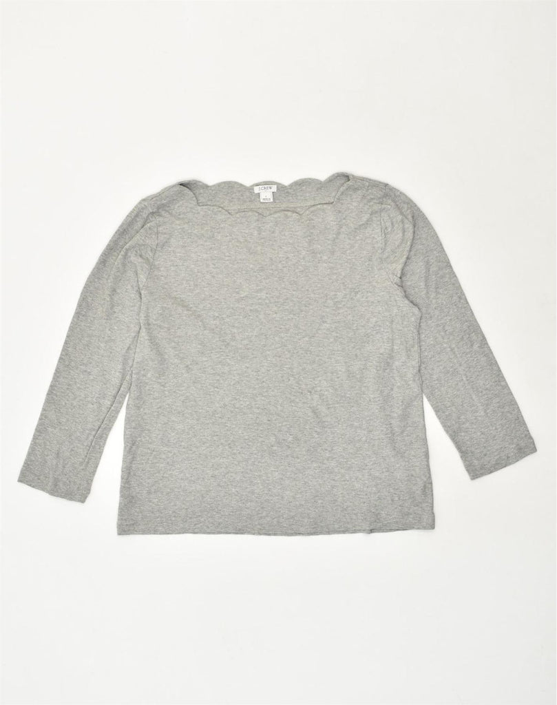 J. CREW Womens Top Long Sleeve UK 14 Large Grey Cotton | Vintage J. Crew | Thrift | Second-Hand J. Crew | Used Clothing | Messina Hembry 