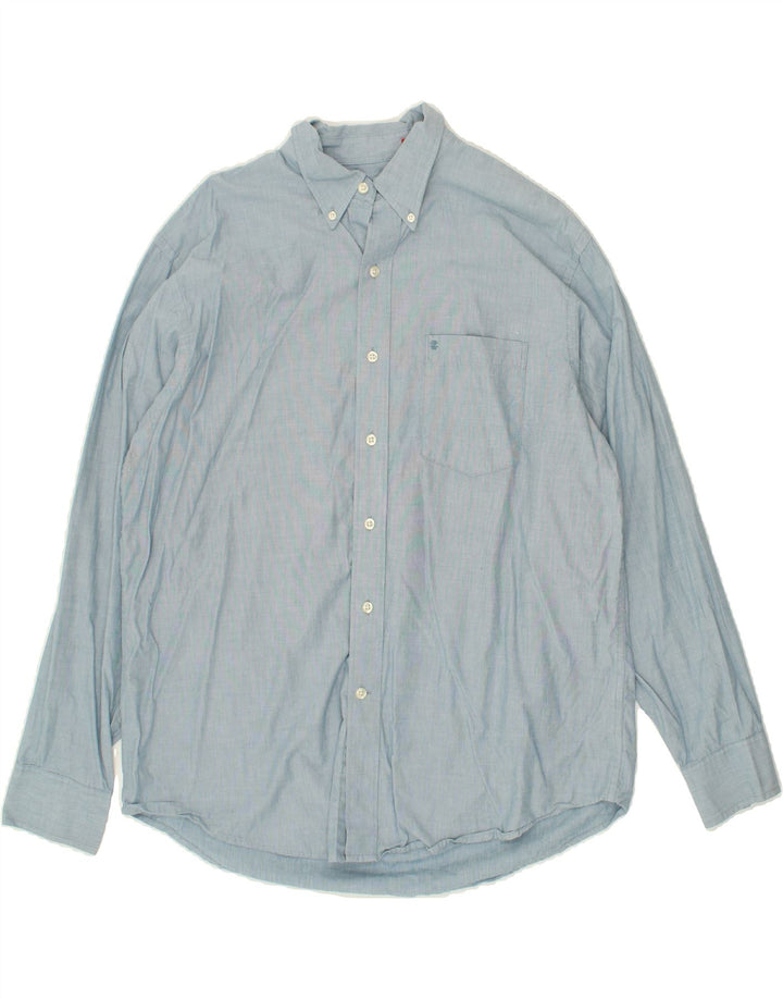 IZOD Mens Shirt Large Blue Cotton Vintage Izod and Second-Hand Izod from Messina Hembry 