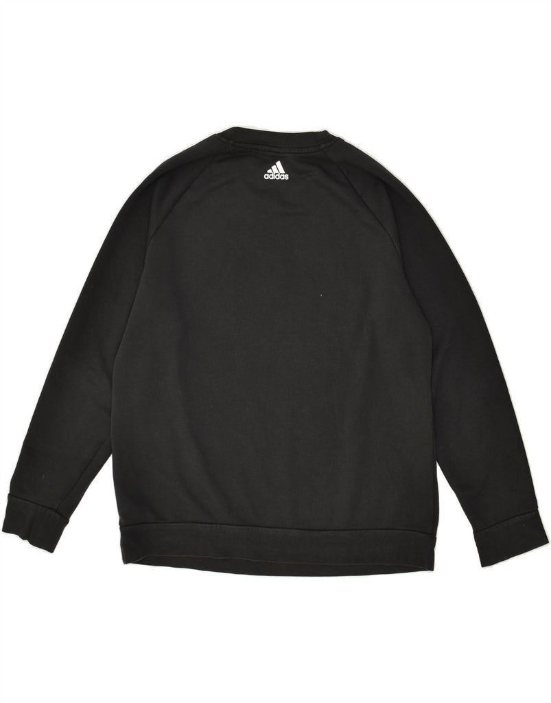 ADIDAS Womens Graphic Sweatshirt Jumper UK 20/22 XL Black Cotton | Vintage Adidas | Thrift | Second-Hand Adidas | Used Clothing | Messina Hembry 