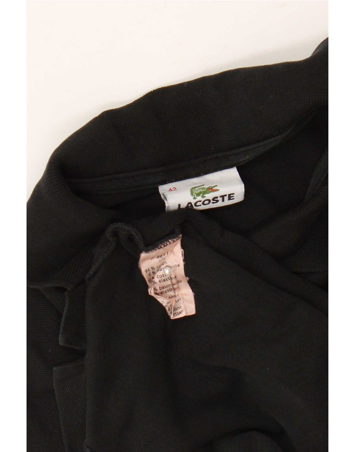 Lacoste Womens Polo Dress Size 42 Large Black Cotton